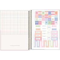 Caderno Espiral Capa Dura Universitário 1 Matéria Happy 80 Folhas Tilibra Connect Verde - 3