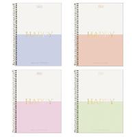 Caderno Espiral Capa Dura Universitário 1 Matéria Happy 80 Folhas Tilibra Connect Verde - 5