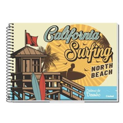 Caderno De Cartografia E Desenho Espiral Universitário Capa Dura 80 Folhas My Collection Credeal Estampa 4