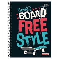 Caderno Espiral Capa Dura Universitário 1 Matéria Show 80 Folhas Jandaia Estampa 4 - 1