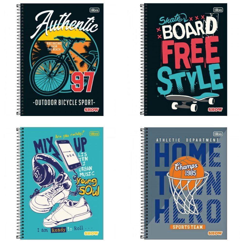 Caderno Espiral Capa Dura Universitário 1 Matéria Show 80 Folhas Jandaia Estampa 5 - 2