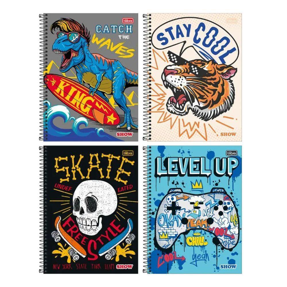 Caderno Espiral Capa Dura Universitário 1 Matéria Show 80 Folhas Jandaia Estampa 5 - 4