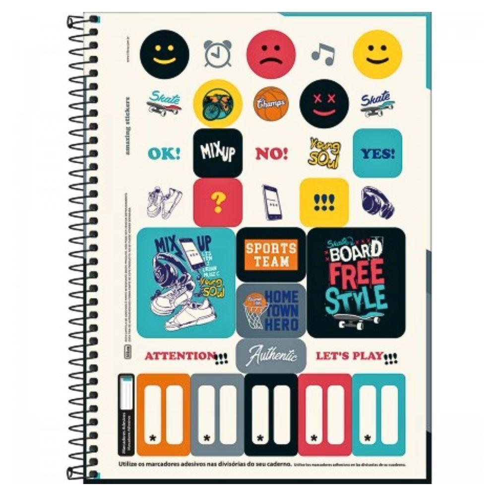 Caderno Espiral Capa Dura Universitário 1 Matéria Show 80 Folhas Jandaia Estampa 3 - 3