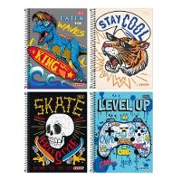 Caderno Espiral Capa Dura Universitário 1 Matéria Show 80 Folhas Jandaia Estampa 3 - 4