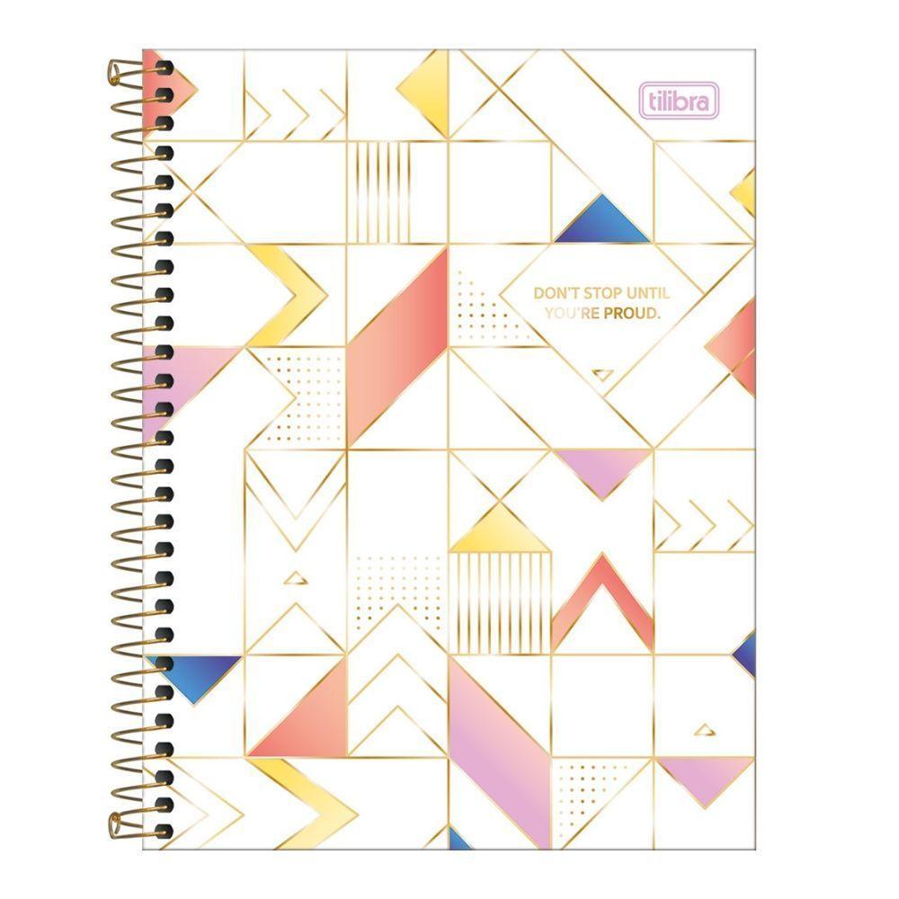 Caderno Espiral Universitário A4 Capa Dura 1 Matéria 80 Folhas Midtown Tilibra Estampa 2 - 1