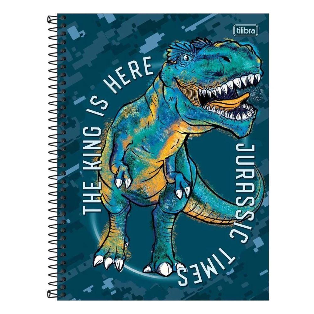 Caderno Espiral Capa Dura Universitário 1 Matéria Raptor 80 Folhas Estampa 6 - 1