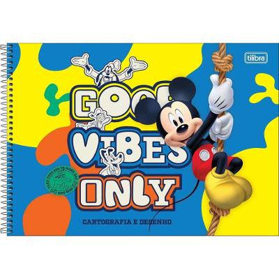 Caderno De Cartografia E Desenho Espiral Capa Dura Mickey 80 Folhas Tilibra Estampa 1