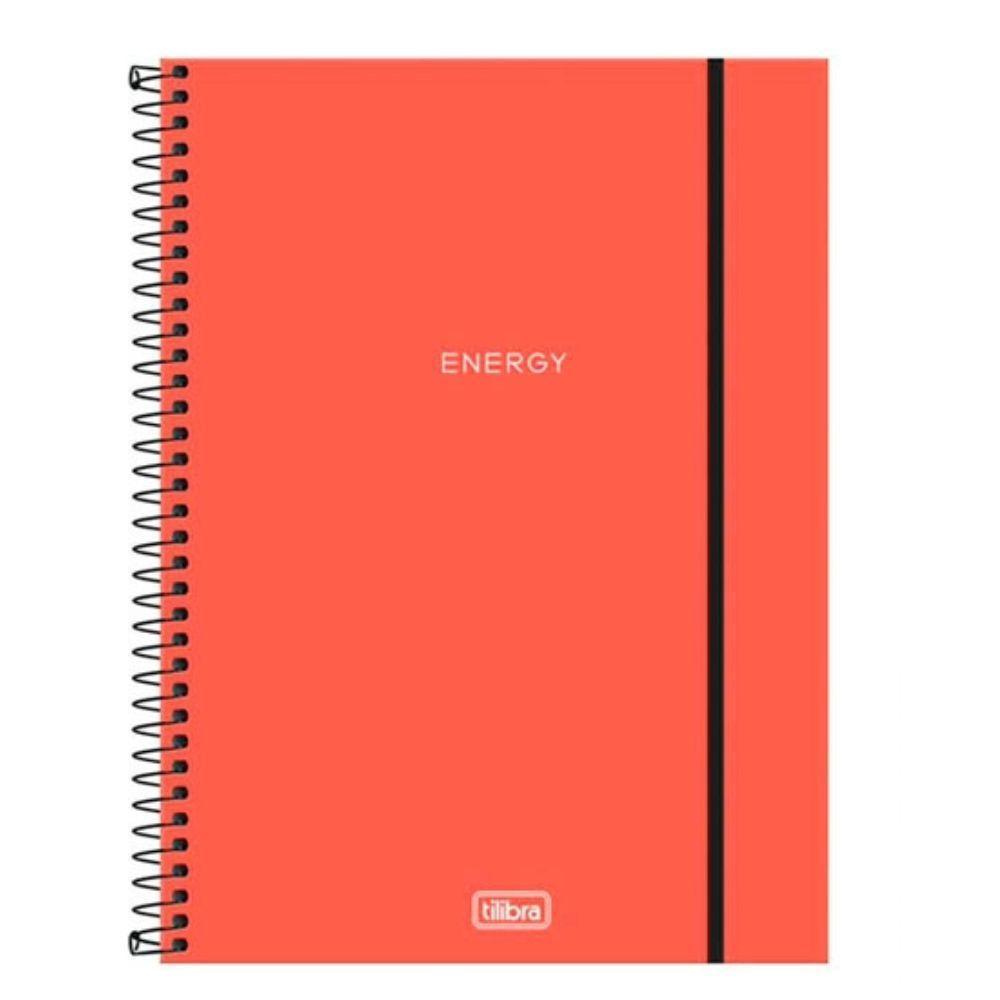 Caderno Espiral Universitário A4 10 Matérias 160 Folhas Capa Dura Energy Neon Tilibra Estampa 1 - 1