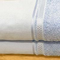 Toalha De Banho Para Bordar Teka Criativa 70x135cm Azul Claro - 6