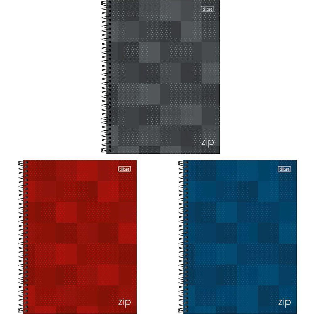 Caderno Espiral Capa Dura Universitário 1 Matéria 80 Folhas Zip Tilibra Vermelho - 2