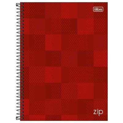 Caderno Espiral Capa Dura Universitário 1 Matéria 80 Folhas Zip Tilibra Vermelho
