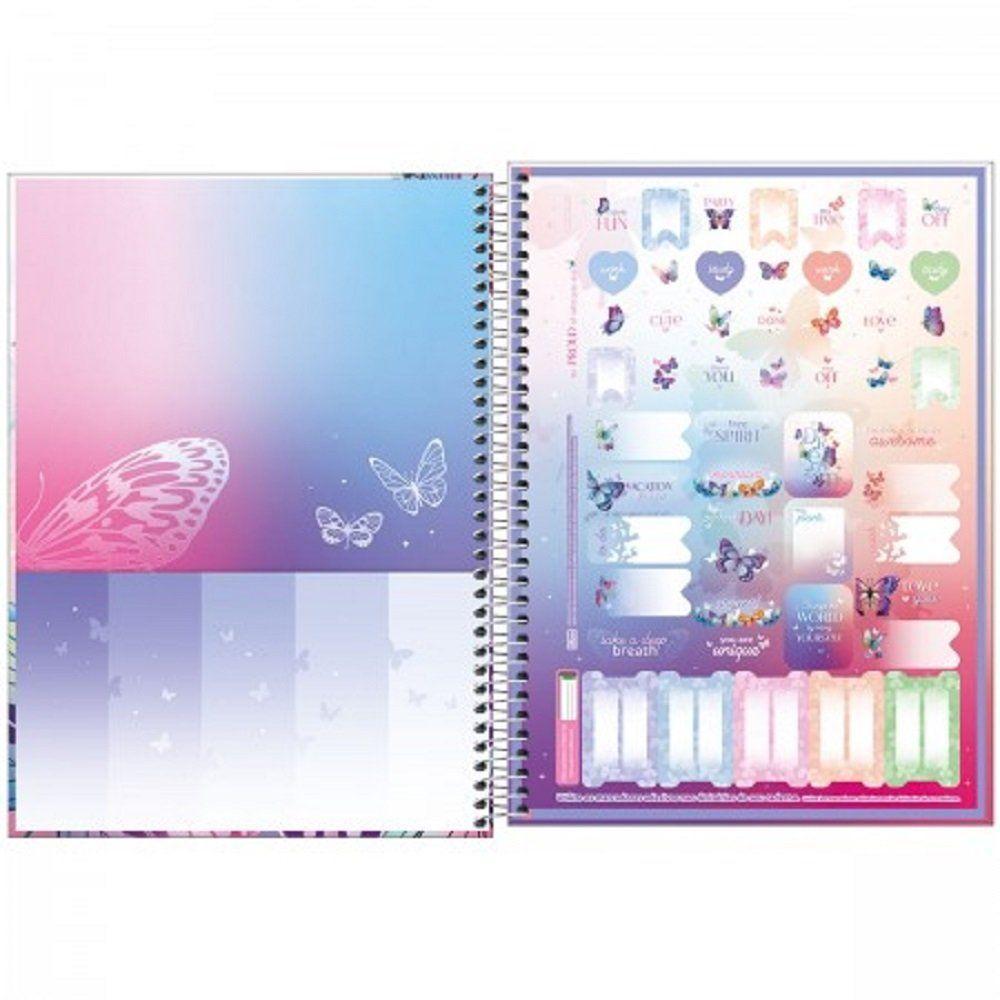 Caderno Espiral Capa Dura Universitário Daisy 1 Matéria 80 Folhas Tilibra Estampa 2 - 3