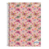 Caderno Espiral Capa Dura Universitário Pepper Feminino 160 Folhas 10 Matérias Tilibra Estampa 6 - 1