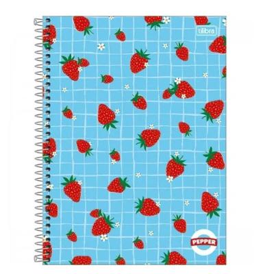 Caderno Espiral Capa Dura Universitário Pepper Feminino 160 Folhas 10 Matérias Tilibra Estampa 8