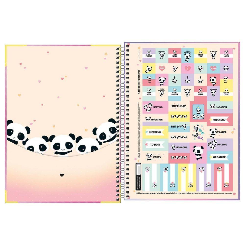 Caderno Espiral Capa Dura Universitário Lovely Friend 80 Folhas 1 Matéria Tilibra Estampa 8 - 4