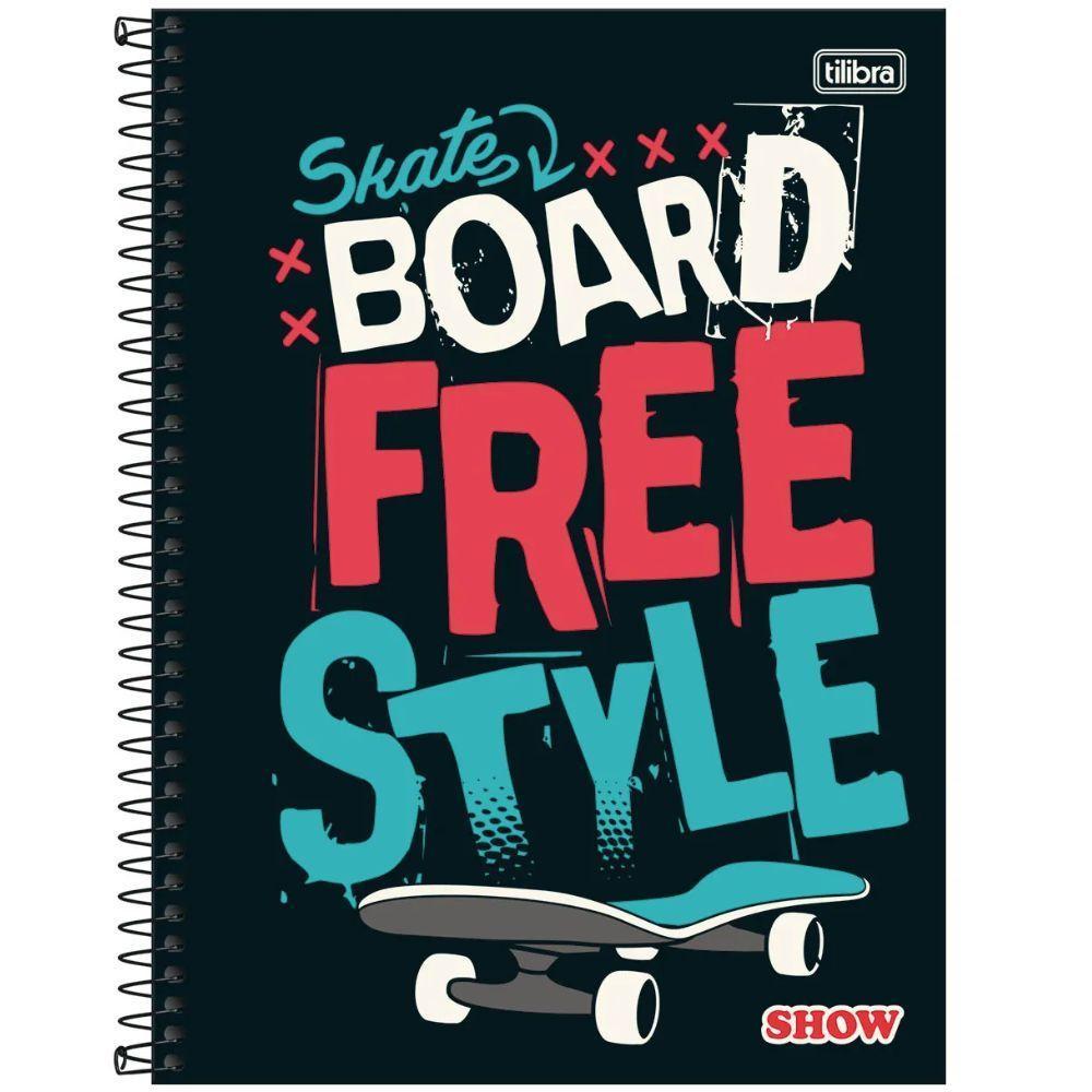 Caderno Espiral Capa Dura Universitário Show Masculino 160f 10 Matérias Tilibra Estampa 5 - 1