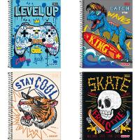 Caderno Espiral Capa Dura Universitário Show Masculino 160f 10 Matérias Tilibra Estampa 5 - 2