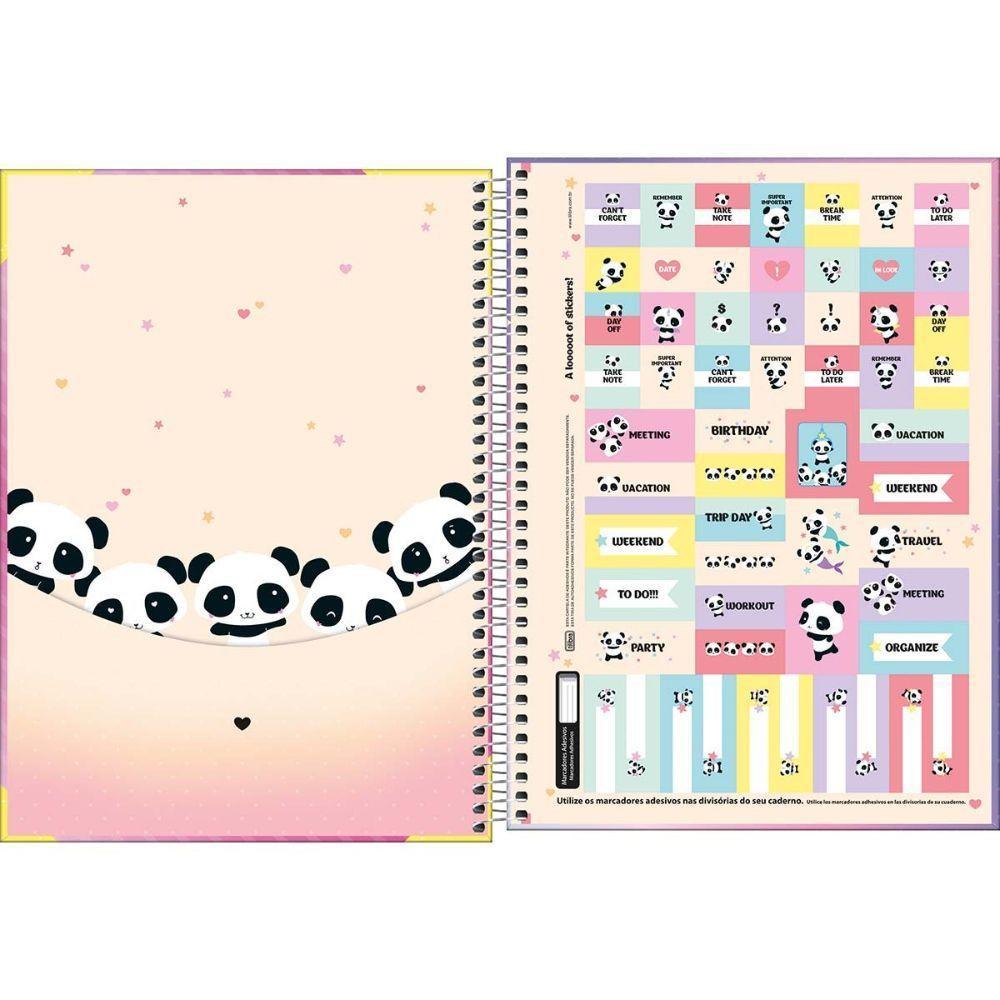 Caderno Espiral Capa Dura Universitário Lovely Friend 160 Folhas 10 Matérias Tilibra Estampa 2 - 2