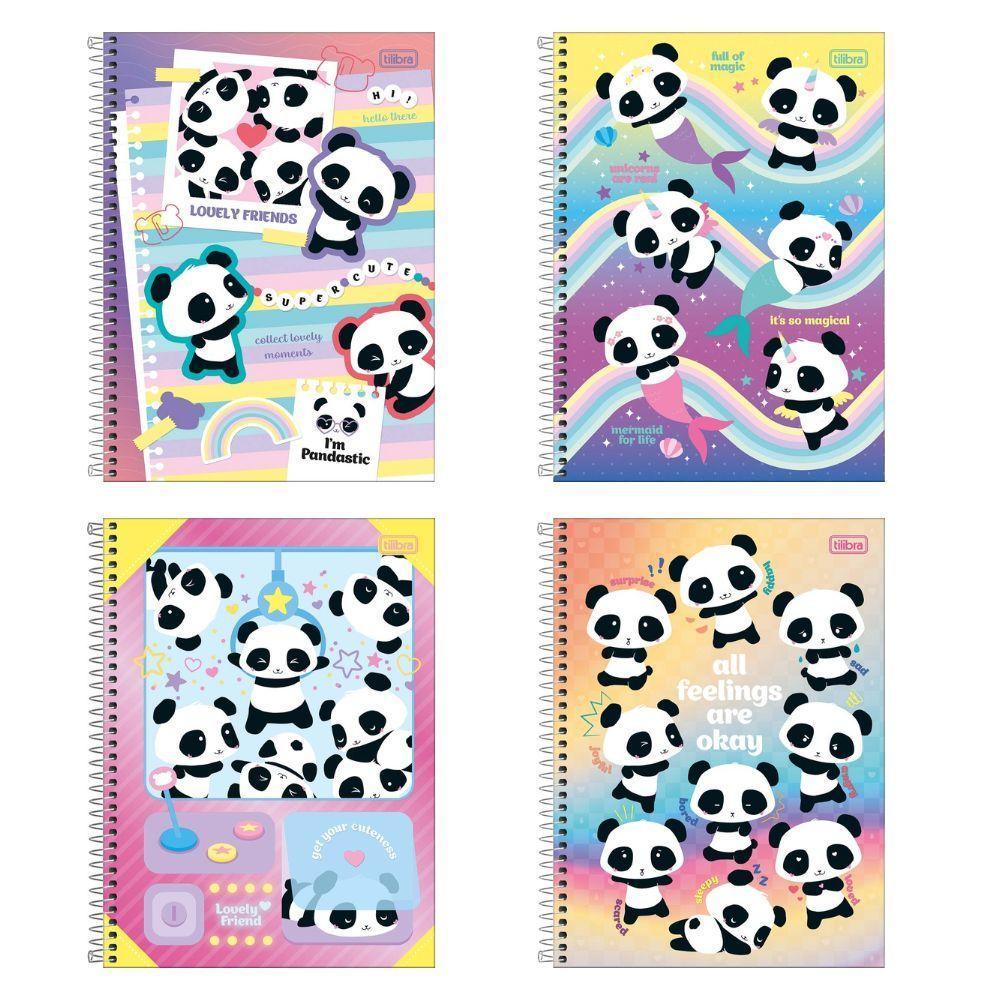 Caderno Espiral Capa Dura Universitário Lovely Friend 160 Folhas 10 Matérias Tilibra Estampa 2 - 5