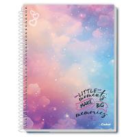 Caderno Espiral Capa Dura Universitário Moments 160 Folhas 10 Matérias Credeal Estampa 6 - 1