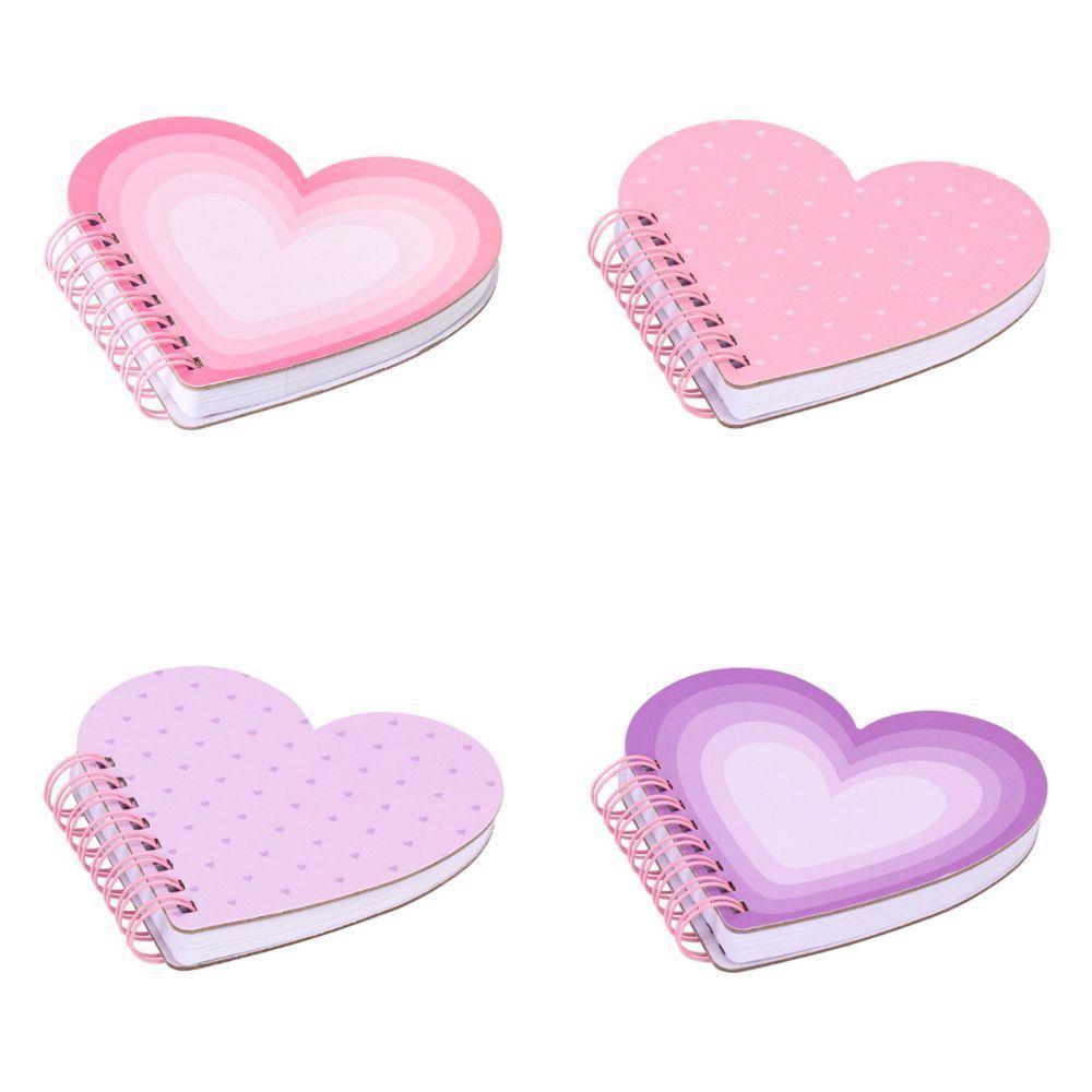Caderno Capa Dura Pautado Formato Coração S2 80 Folhas Brw Estampa 3 - 2