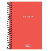 Caderno Espiral Universitário A4 Capa Plástica 1 Matéria 80 Folhas Energy Tilibra Laranja Neon - 1
