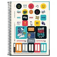 Caderno Espiral Capa Dura Universitário 1 Matéria Show 80 Folhas Jandaia Estampa 6 - 3