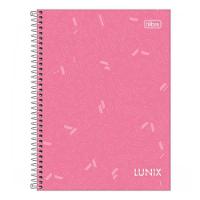 Caderno Espiral Universitário Capa Dura A4 10 Matérias 160 Folhas Lunix Tilibra Rosa Claro - 1