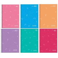 Caderno Espiral Universitário Capa Dura A4 10 Matérias 160 Folhas Lunix Tilibra Rosa Claro - 2
