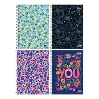 Caderno Espiral Universitário Capa Dura 10 Matérias 200f D+ Feminino Tilibra Estampa 16 - 2