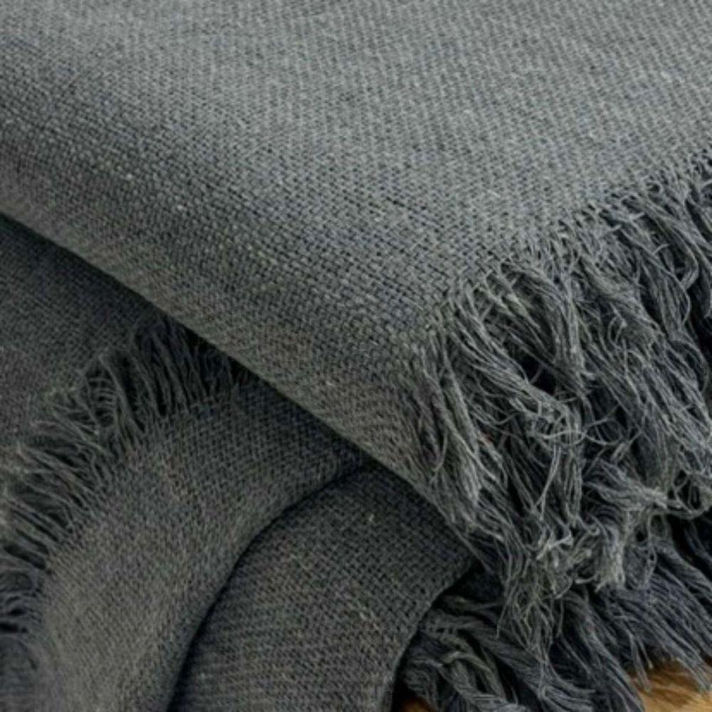 Manta Para Sofá Harmonia 170x 200 Cinza Chumbo - 4