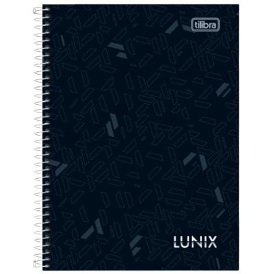 Caderno Universitário Capa Dura A4 1 Matéria 80 Folhas Lunix Tilibra Preto