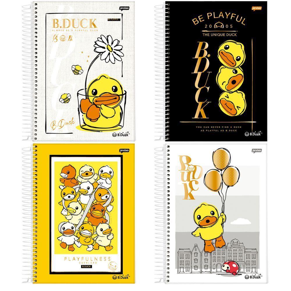 Caderno Espiral Universitário Capa Dura B Duck 1 Matéria 80 Folhas Jandaia Estampa 4 - 2