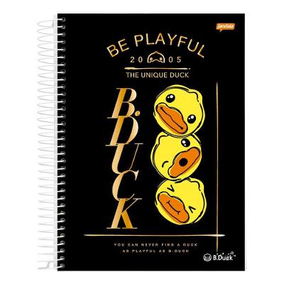 Caderno Espiral Universitário Capa Dura B Duck 1 Matéria 80 Folhas Jandaia Estampa 4