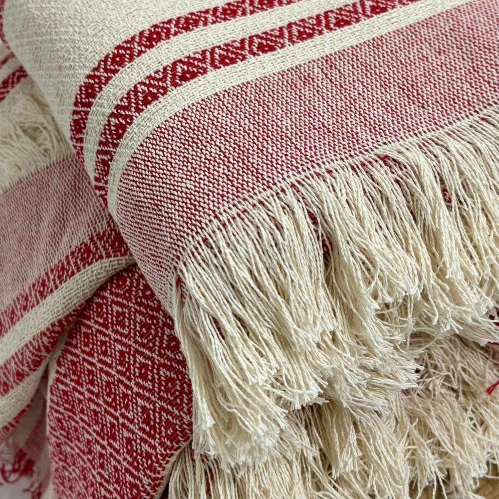 Manta Para Sofá Roma 140cm X 170cm Vermelho - 4