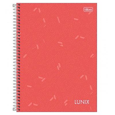 Caderno Universitário Capa Dura A4 1 Matéria 80 Folhas Lunix Tilibra Vermelho