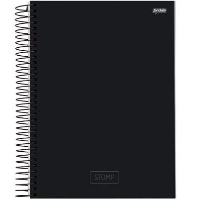 Caderno Espiral Universitário Capa Dura 10 Matérias 200 Folhas Stomp Jandaia Preto