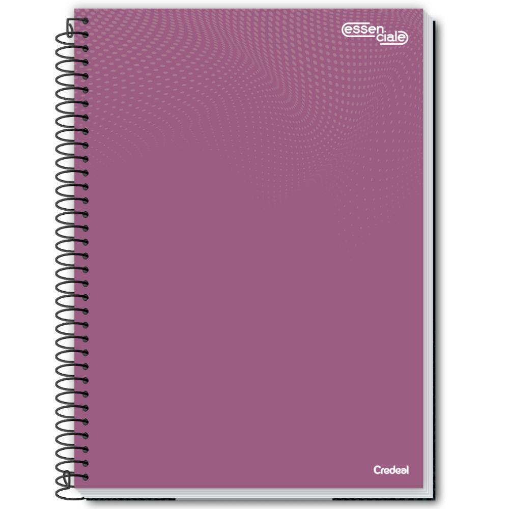 Caderno Espiral Universitário Capa Dura A4 1 Matéria 80 Folhas Essenciale Credeal Estampa 1 - 1
