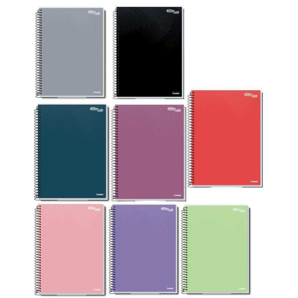 Caderno Espiral Universitário Capa Dura A4 1 Matéria 80 Folhas Essenciale Credeal Estampa 1 - 2