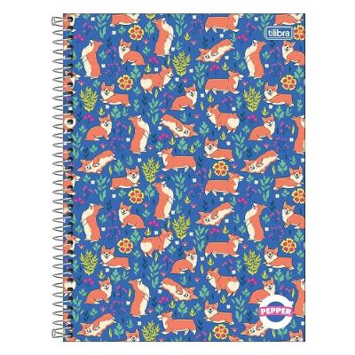Caderno Espiral Capa Dura Universitário Pepper Feminino 160 Folhas 10 Matérias Tilibra Estampa 9