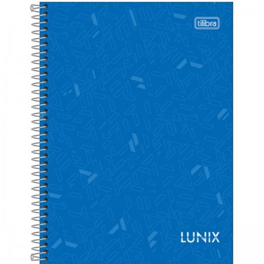Caderno Universitário Capa Dura A4 1 Matéria 80 Folhas Lunix Tilibra Azul Escuro - 1