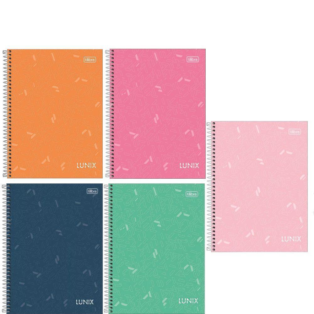 Caderno Universitário Capa Dura A4 1 Matéria 80 Folhas Lunix Tilibra Azul Escuro - 3