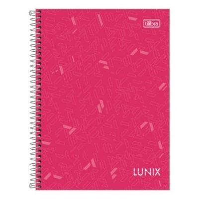 Caderno Espiral Universitário Capa Dura A4 10 Matérias 160 Folhas Lunix Tilibra Rosa