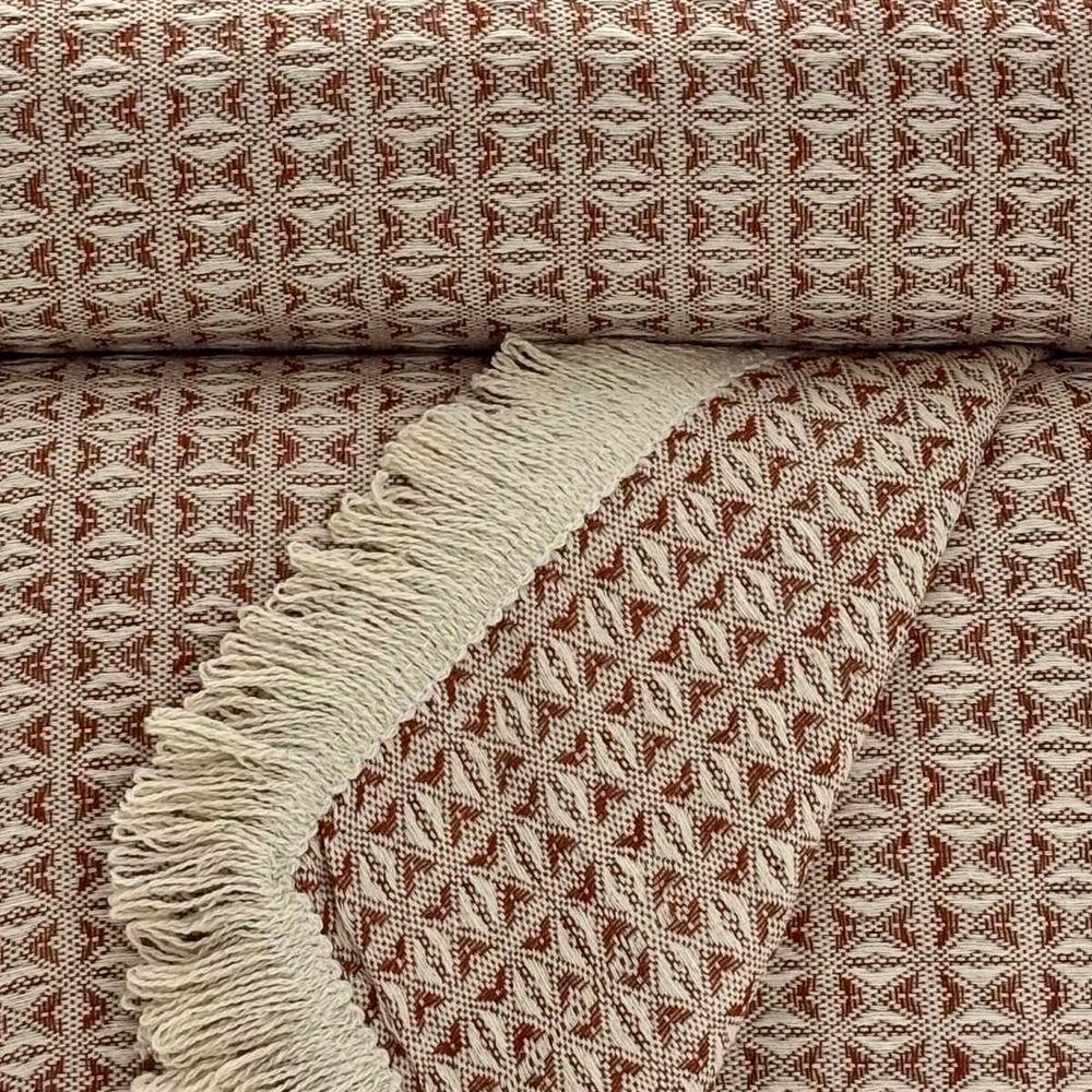 Manta Para Sofá Rubi King 260cm X 250cm Cru / Terracota - 2