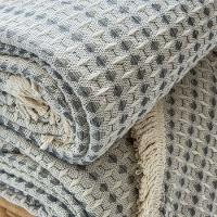 Manta Para Sofá Rubi King 260cm X 250cm Cru / Cinza Escuro - 3