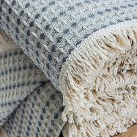 Manta Para Sofá Rubi King 260cm X 250cm Cru / Cinza Escuro - 4