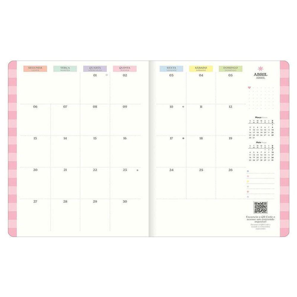 Agenda Planner Happy 2026 Grampeado 20 Folhas Azul - Tilibra - 3