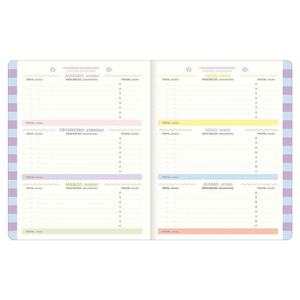 Agenda Planner Happy 2026 Grampeado 20 Folhas Rosa - Tilibra - 2