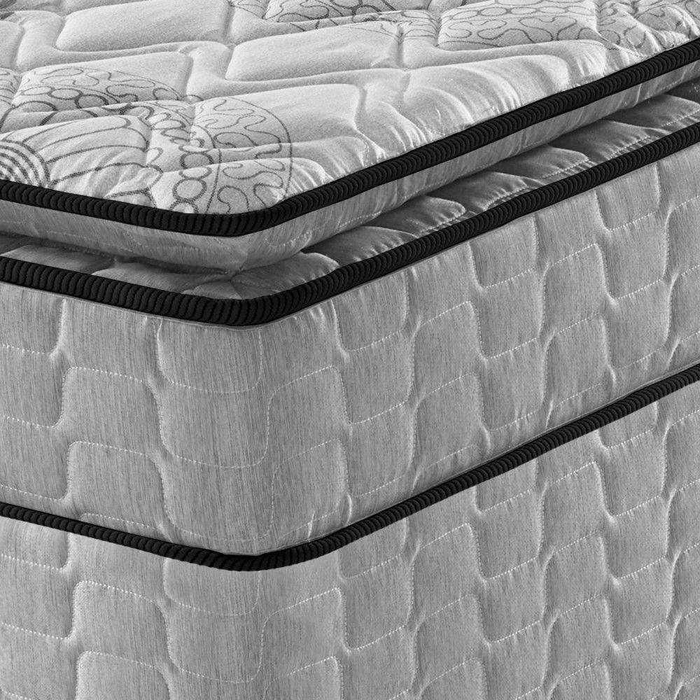 Conjunto Box Solteiro Cinza Zidi Hanover One Ortopédico D33 - 5