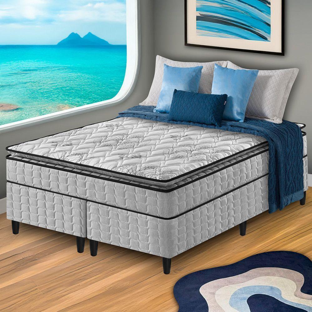 Conjunto Box King Cinza Zidi Hanover One D33 193x203cm - 2